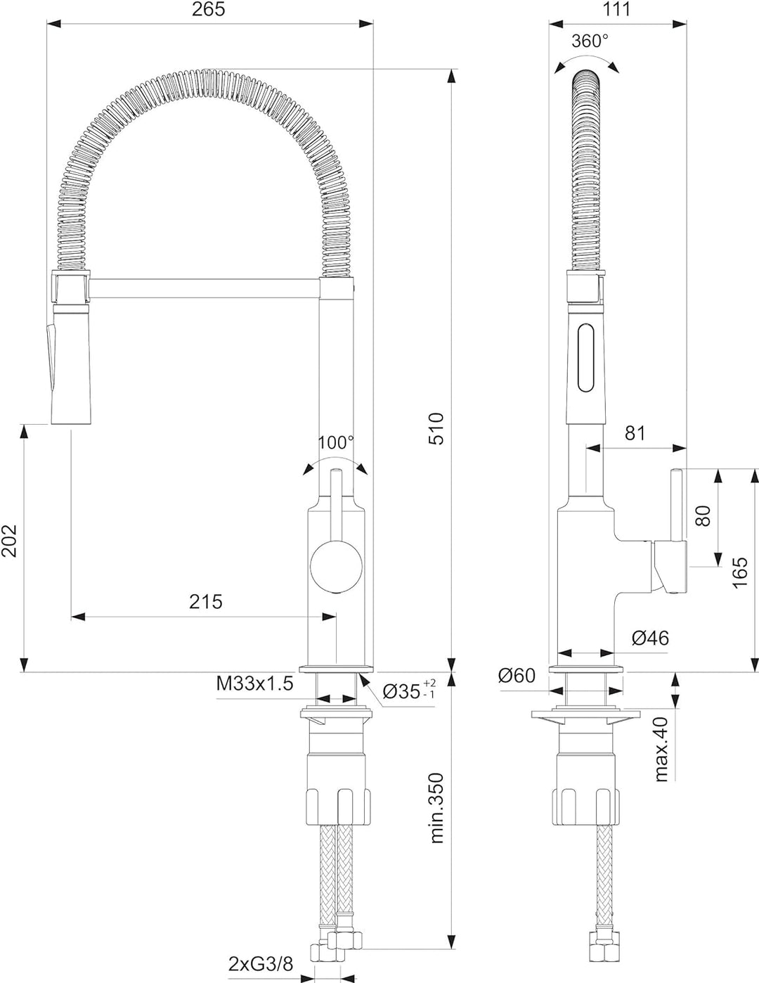 Ideal Standard BC473AA Kolva Küchenarmaturen, Verchromt