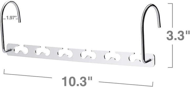HOUSE DAY Kleiderbügel Platzsparende rutschfeste Schrank Organizer 20 Stück aus Metall für Schwere K