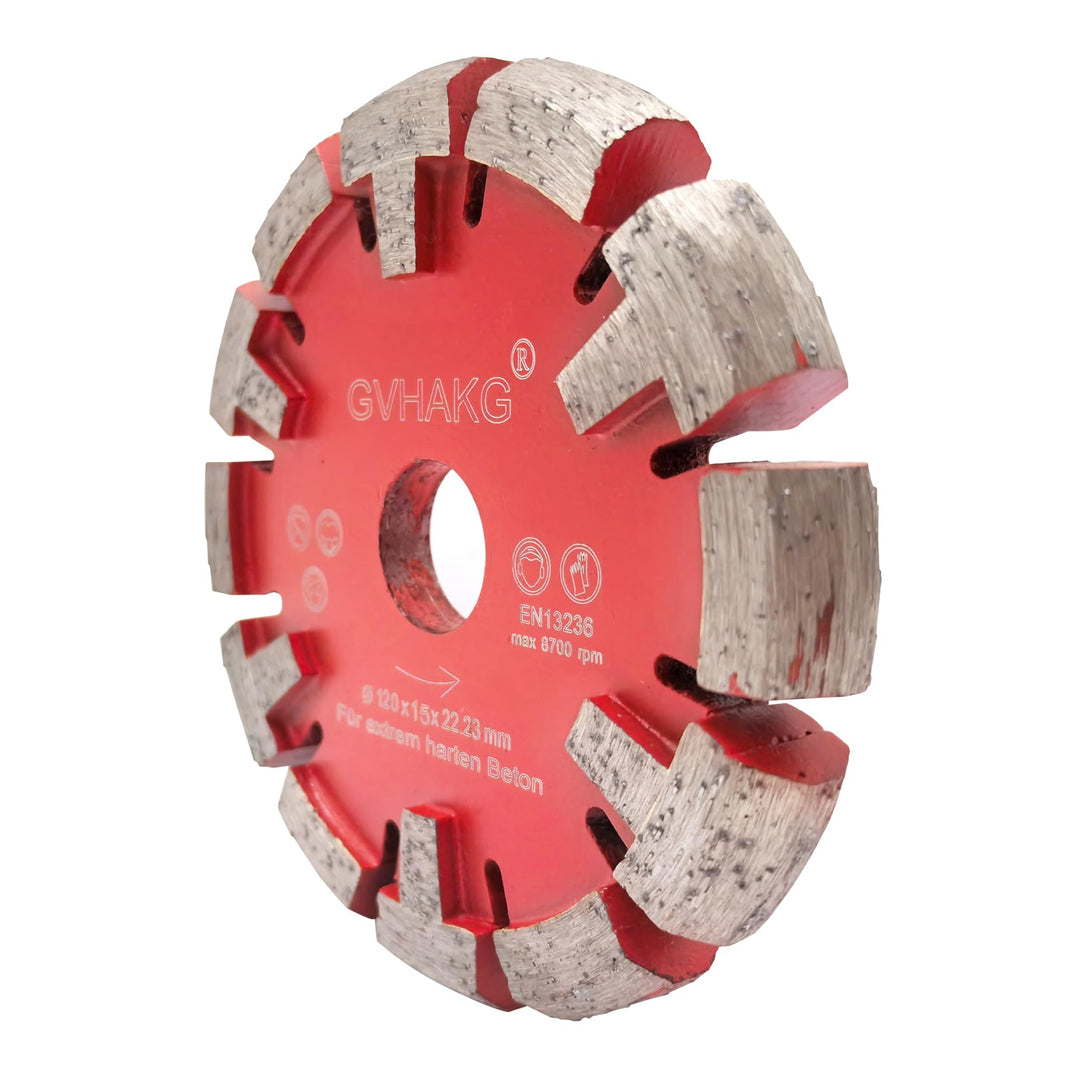 GVHAKG Tuck Point Diamantklinge für Sehr harte Betonböden und Entfernung, 120mm für Betonreparatur,