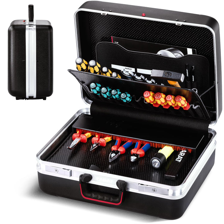 Parat Werkzeugkoffer Limited Edition | Werkzeug Koffer mit Soft-Touch X-ABS Oberfläche | CP-7 Halter