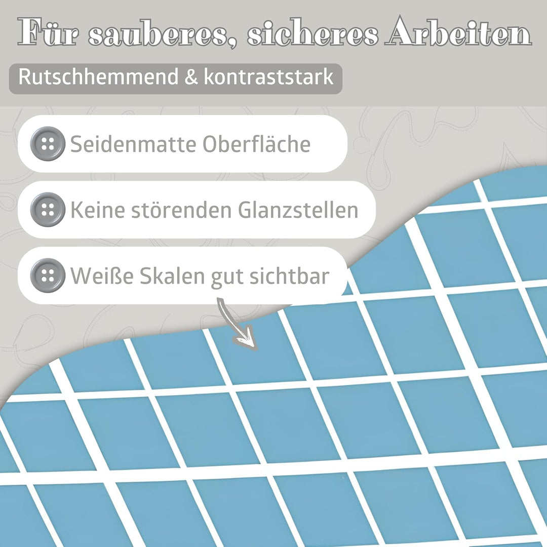 SEMPLIX Schneidematte A1 in Grün, Rosa, Grau, Türkis, Lila. Ideal fürs Basteln, Nähen und Patchworke