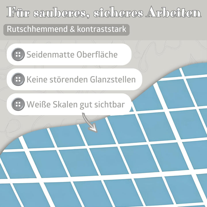 SEMPLIX Schneidematte A1 in Grün, Rosa, Grau, Türkis, Lila. Ideal fürs Basteln, Nähen und Patchworke