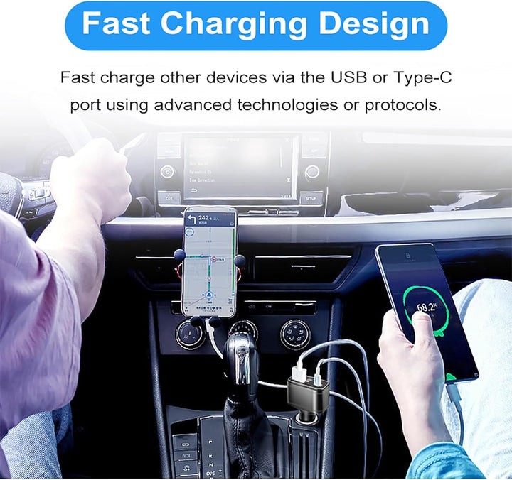 4G LTE Auto GPS Tracker ohne ABO, Dual USB Auto Zigarettenanzünder, Auto GPS Ortung, Auto Handy Lade