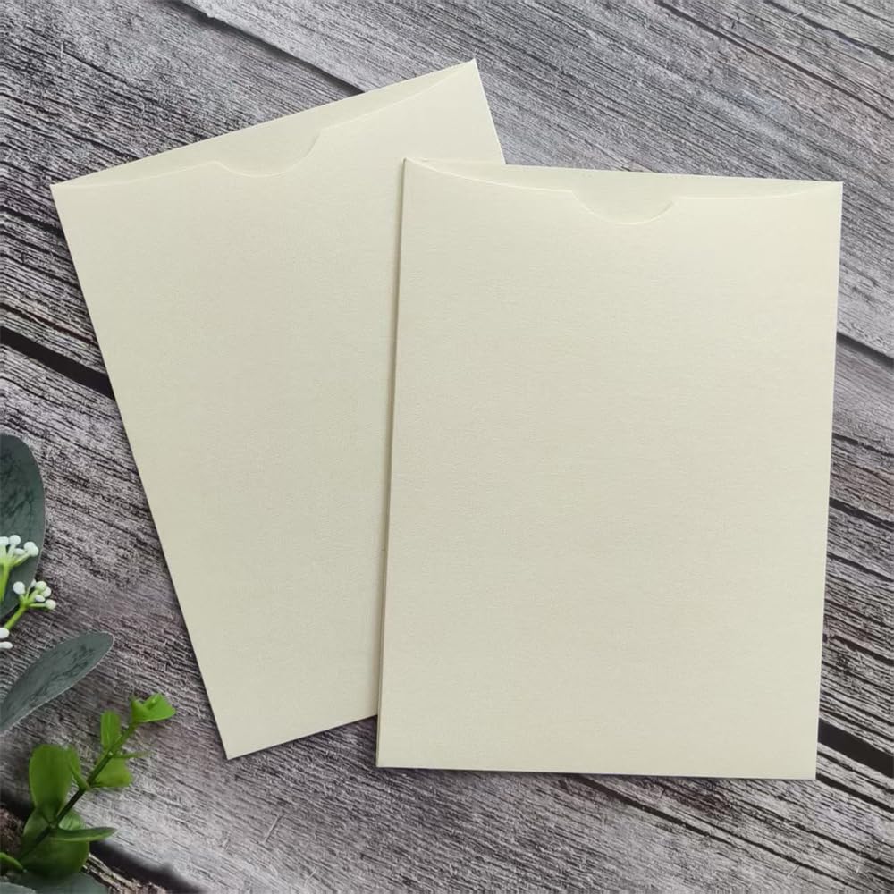 MillaSaw 25 Stück hellgoldene Umschläge für Hochzeitseinladungen, Ankündigungen, Geburtstage, 13,2 x
