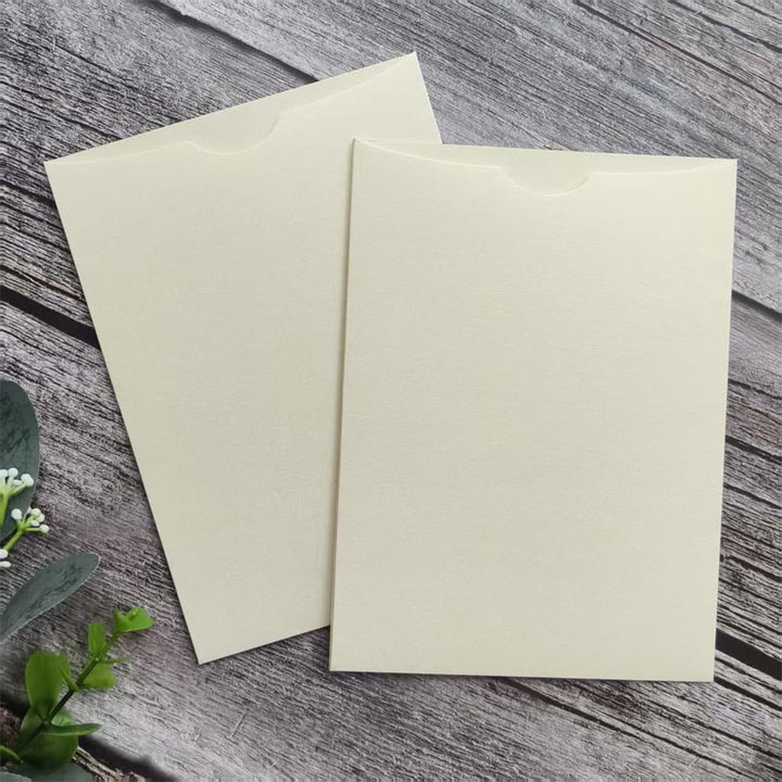 MillaSaw 25 Stück hellgoldene Umschläge für Hochzeitseinladungen, Ankündigungen, Geburtstage, 13,2 x