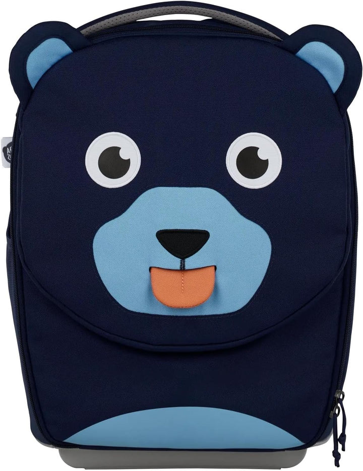 Affenzahn Kinderkoffer fürs Handgepäck, Kindertrolley zum Reisen Bär - Dunkelblau Einheitsgrösse, Bä