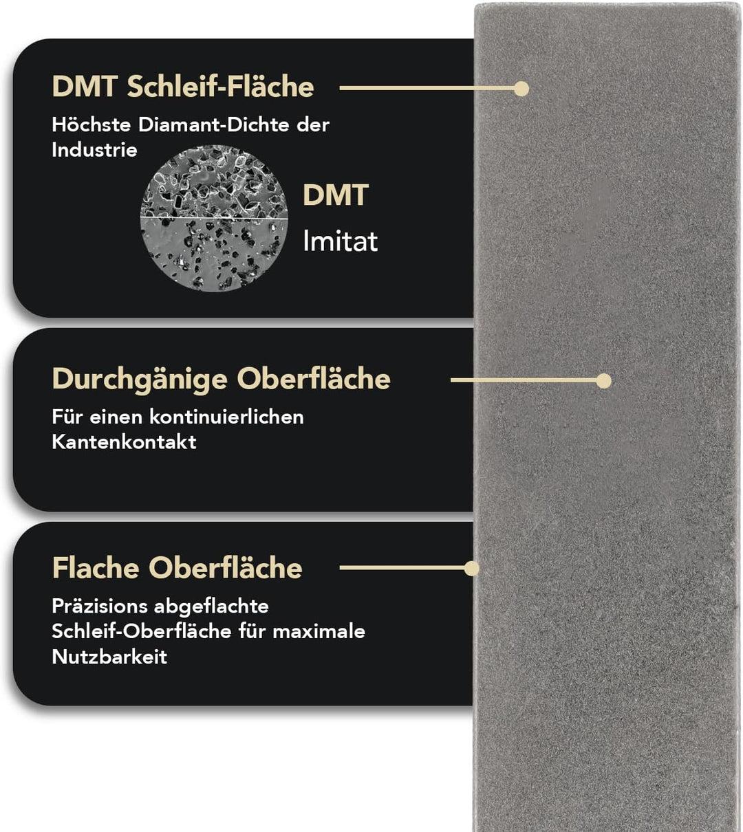 DMT Dia-Sharp® Diamant Taschenschleifstein 4" Grob | Kompakter Wetzstein für Messer und Werkzeuge |