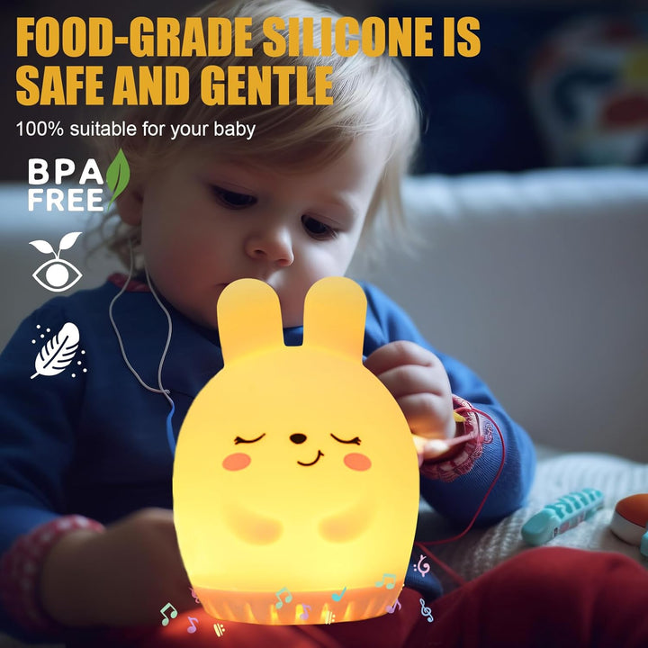 White Noise Machine Babys, LED Nachtlicht & Timer – Tragbare RGB Mehrfarben Einschlafhilfe mit 20 be
