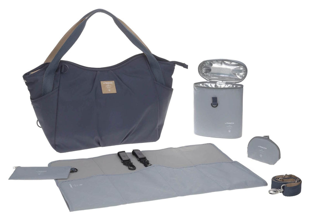 LÄSSIG Baby Wickeltasche Zwillinge Zwillingswickeltasche Babytasche Kliniktasche Wickelrucksack inkl