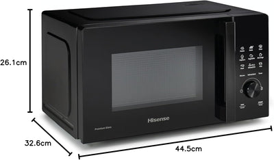 Hisense, H20MOBSD1H MWO ONLY 20L Türöffnung links LED Display mit Tasten 9 Funktionen max. Leistung