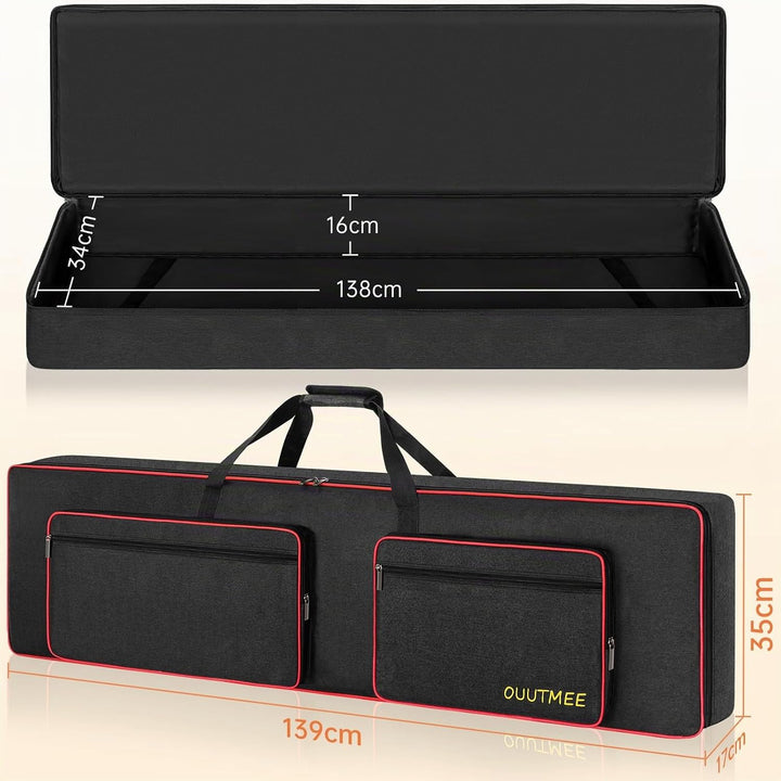 tasche 88 keyboard, für E-Klaviere, 600D Oxford-Stoff mit 10 mm Startseite, Gigbag (schwarz) Stossfe