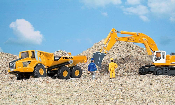 siku 1877, Volvo Dumper, Baustellenfahrzeug, 1:87, Metall/Kunststoff, Kippbare Mulde, Gelb Volvo Dum