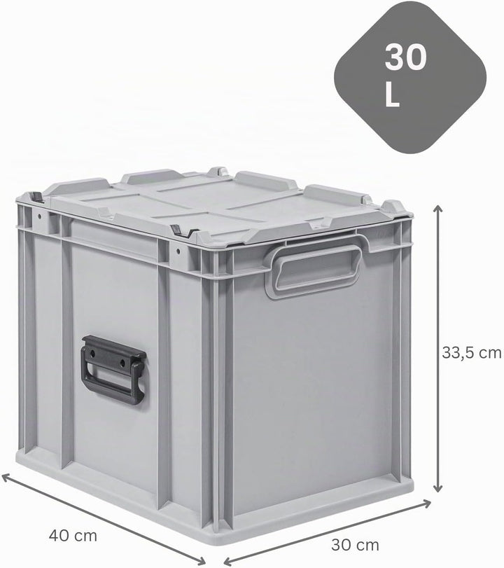 PROREGAL Eurobox NextGen Portable | HxBxT 33,5x30x40cm | 30 Liter | Eurobehälter, Transportbox, Tran