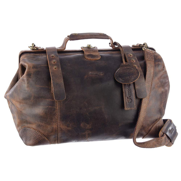 Greenland Nature Classic Bügeltasche Doktorkoffer Leder 41 cm Brown, Brown