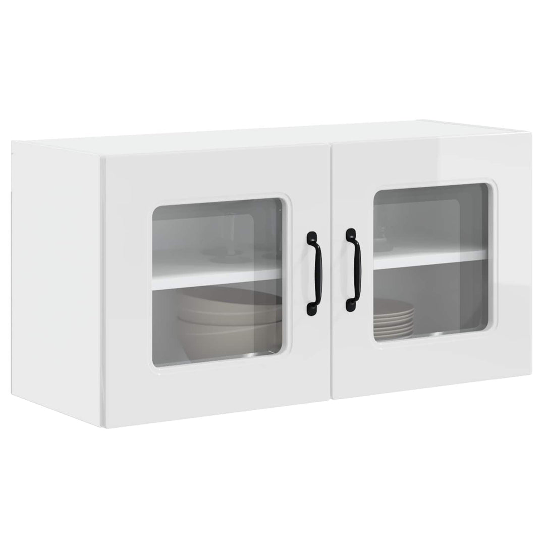 vidaXL Geschirrspülerfront Kalmar Hochglanz Weiss 80 x 31 x 40 cm, Eleganter moderner Küchenregal, g