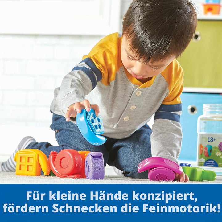 Learning Resources Snap-n-Learn Formen-Schnecken, Kleinkind-Aktivitäten, Lernspielzeug, Farben-Set,