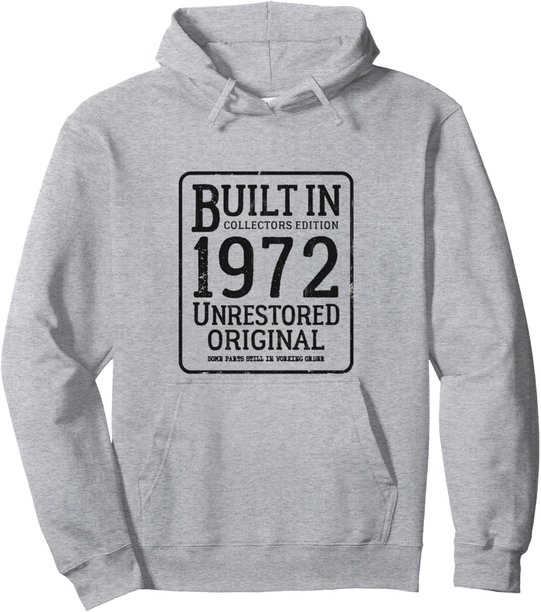 Unrestauriertes Original 50. Geburtstag Vintage Baujahr 1972 Pullover Hoodie
