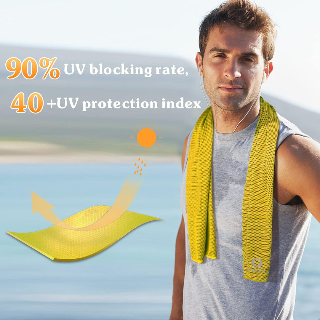 Sukeen Kühlendes Handtuch, Kühlhandtuch Cooling Towel, Gym Handtuch, Eishandtuch Kühltuch Hals, Kühl