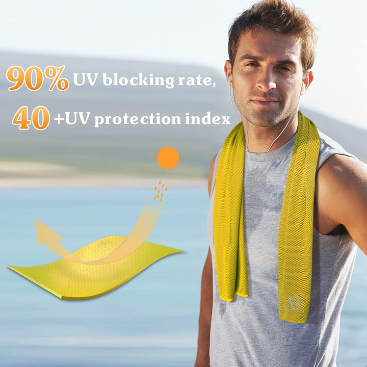 Sukeen Kühlendes Handtuch, Kühlhandtuch Cooling Towel, Gym Handtuch, Eishandtuch Kühltuch Hals, Kühl