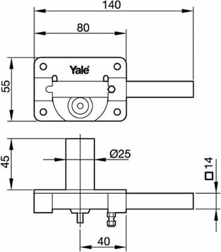 Yale Sicherheitsschloss, 3010460 19 Chrom, 19 Chrom