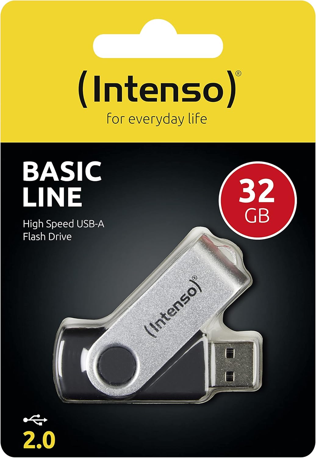 Intenso Basic Line 32 GB USB-Stick USB 2.0 silber/schwarz 1 x 32 GB Basic Line, 32GB