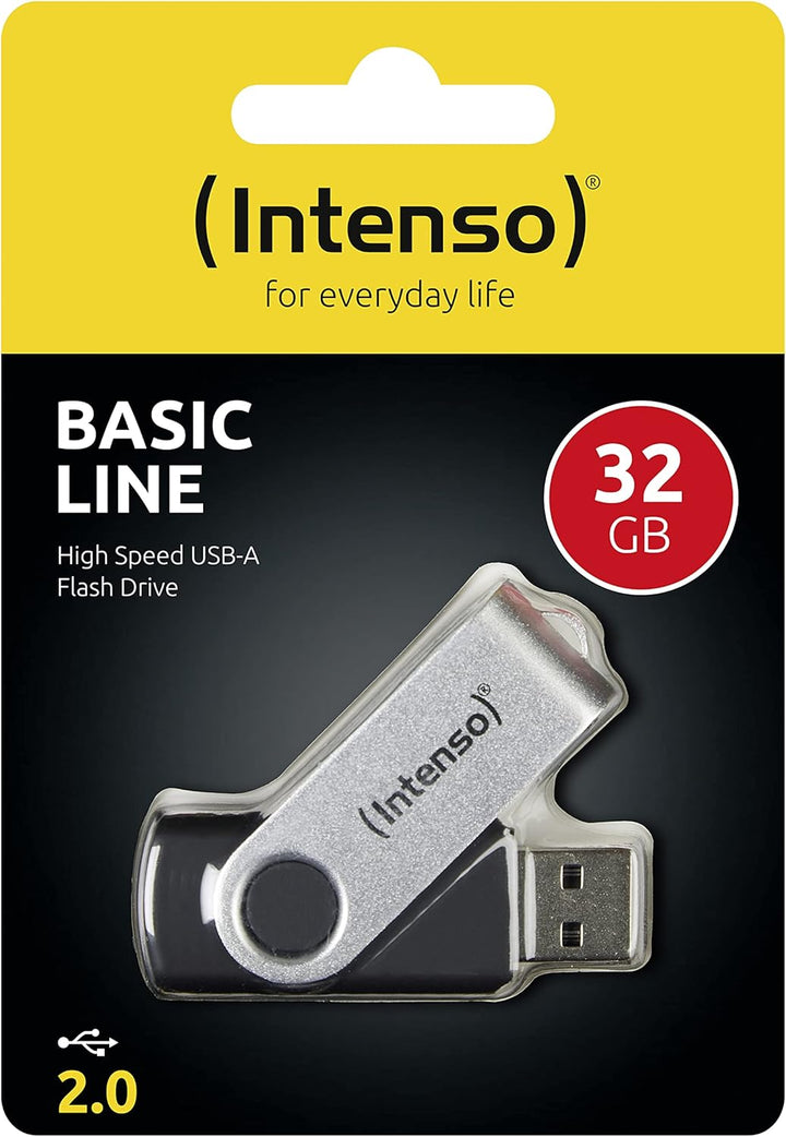 Intenso Basic Line 32 GB USB-Stick USB 2.0 silber/schwarz 1 x 32 GB Basic Line, 32GB