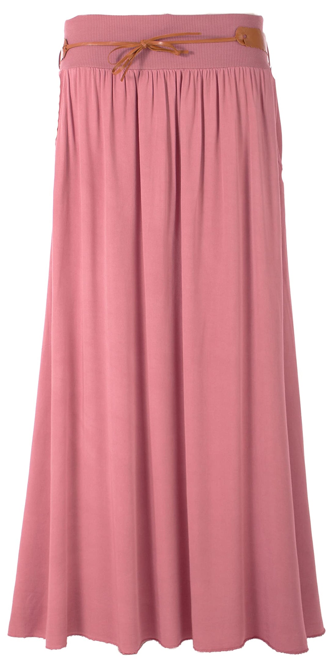 FASHION YOU WANT Damen Sommer Rock Grösse 36/38 bis Grösse 48/50 Maxirock lang Nr.3 Strandrock Amber