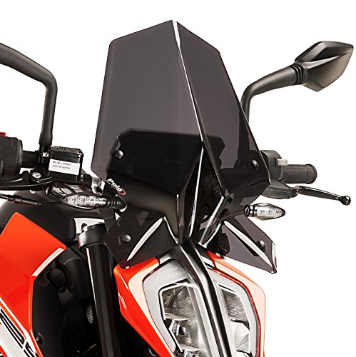 Nakedbike-Scheibe kompatibel für KTM 390/125 Duke 17-21 dunkel getönt Puig NG Sport
