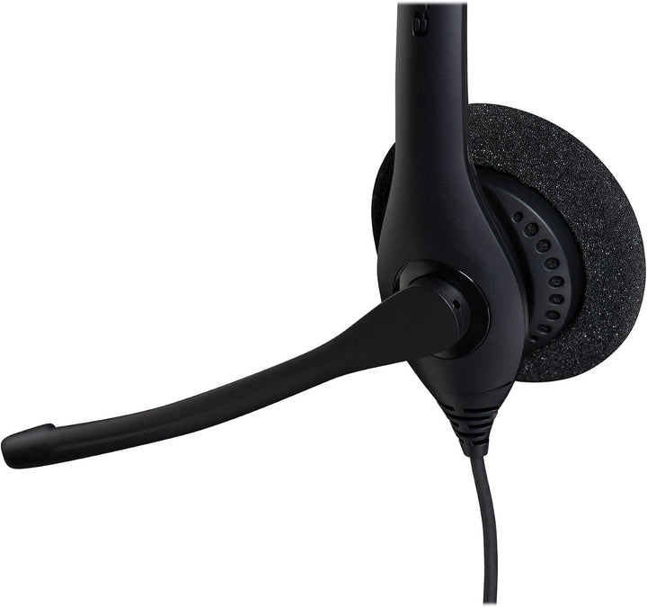 Jabra Biz 1500 Quick Disconnect On-Ear Stereo Headset - Corded Headphone with Noise-cancelling Micro
