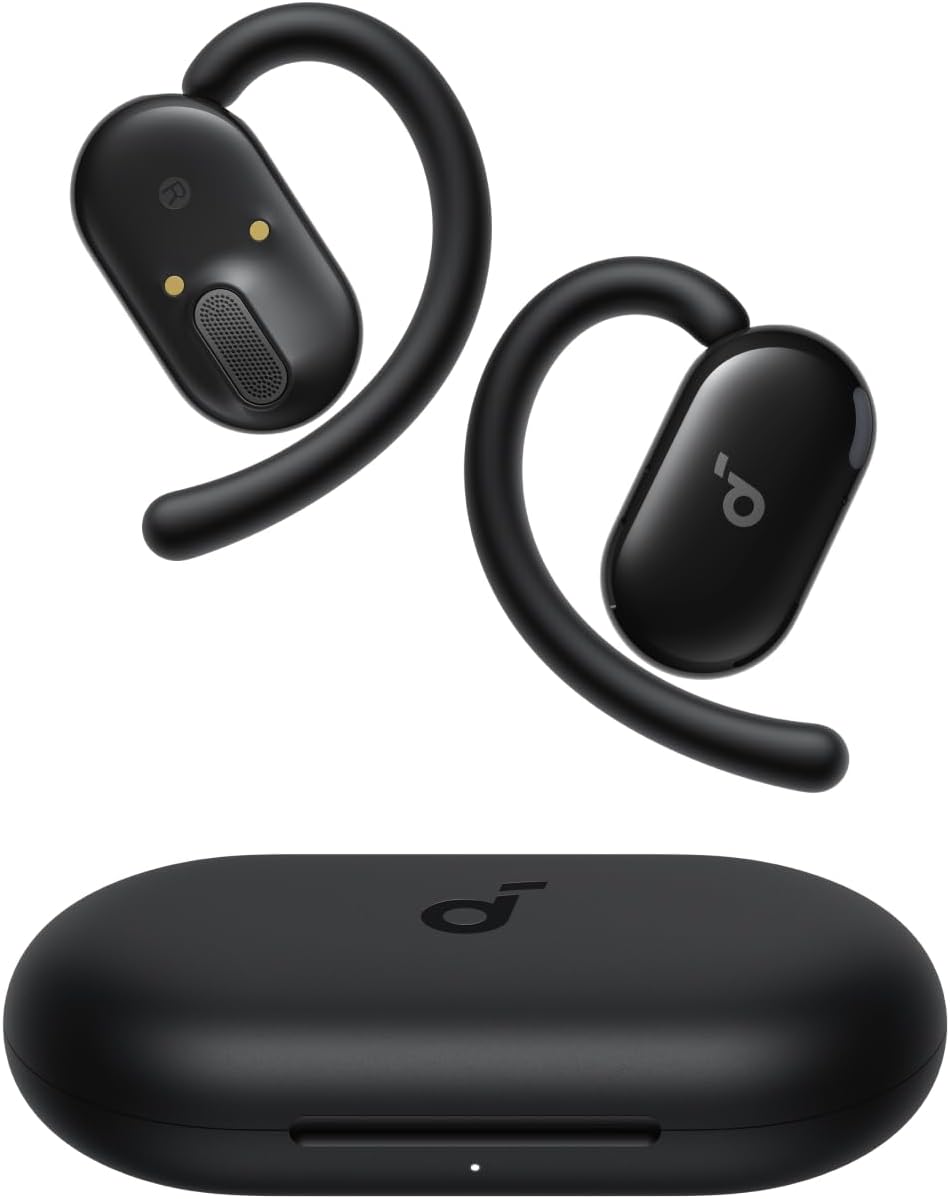 soundcore V20i von Anker Open-Ear Kopfhörer, verstellbare Ohrhaken, komfortabel, fester Halt, starke