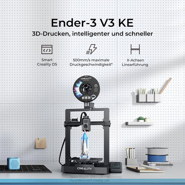 Creality Ender-3 V3 KE 3D Drucker, 500mm/s schnellere Druckgeschwindigkeit FDM Drucker mit Auto-Nive