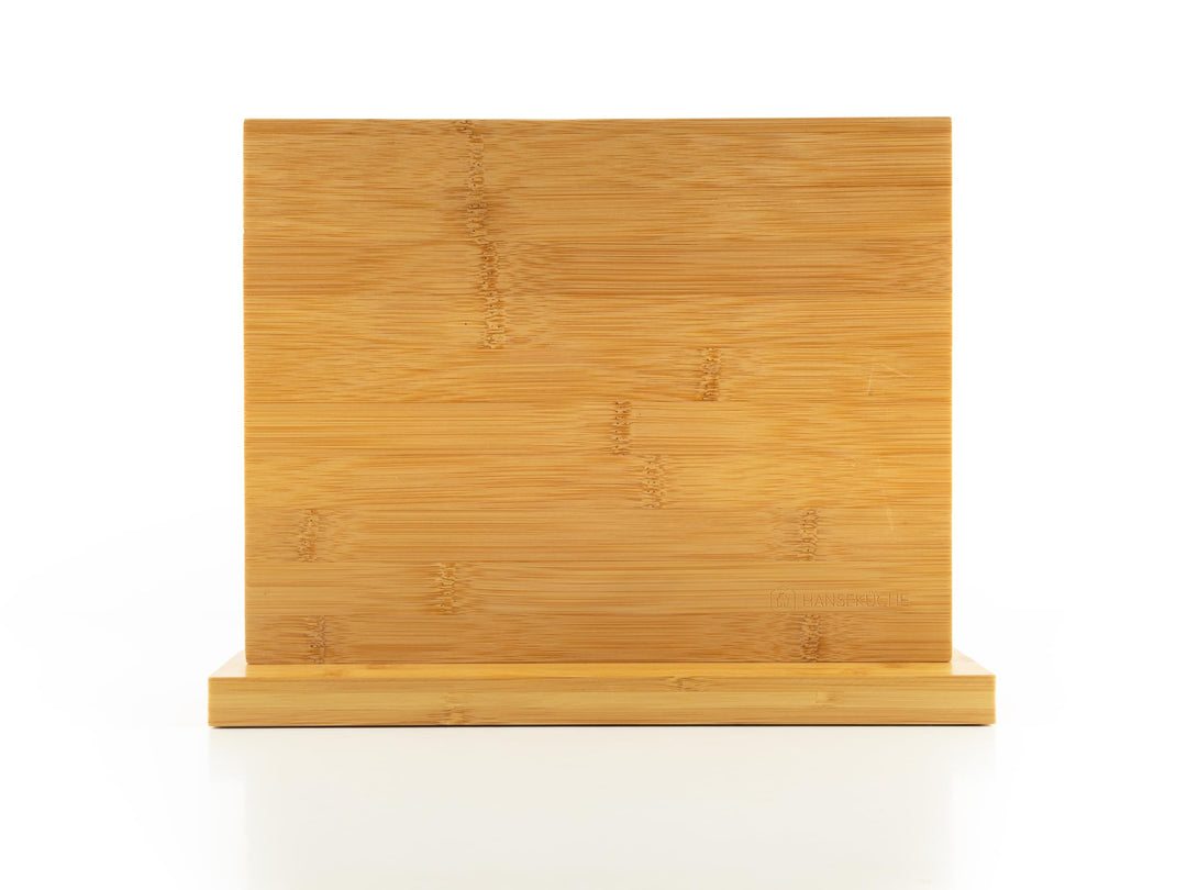 Messerblock - Messerhalter ohne Messer aus Holz Messerbrett (Bambus Braun, Doppelseitig) Bambus Brau
