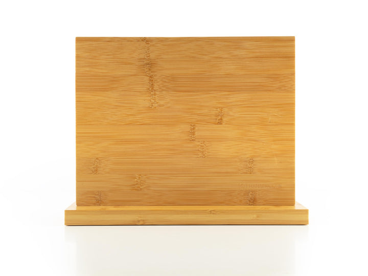 Messerblock - Messerhalter ohne Messer aus Holz Messerbrett (Bambus Braun, Doppelseitig) Bambus Brau