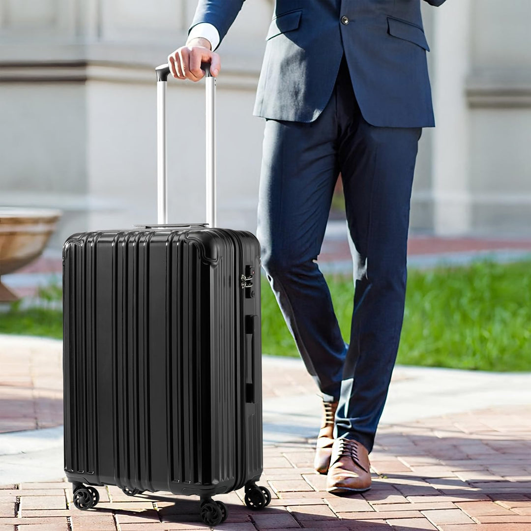 COOLIFE Hartschalenkoffer Rollkoffer Reisekoffer Handgepäck, PC+ABS-Material leicht, mit TSA-Schloss