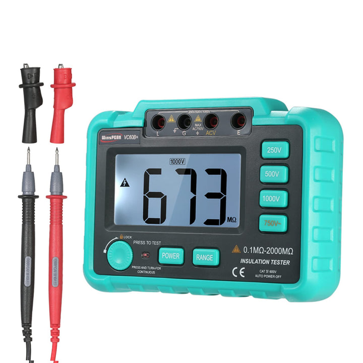VISLONE VC60B+ LCD Digital Insulation Resistance Tester Megohm Meter Megohmmeter DC250V/500V/1000V A