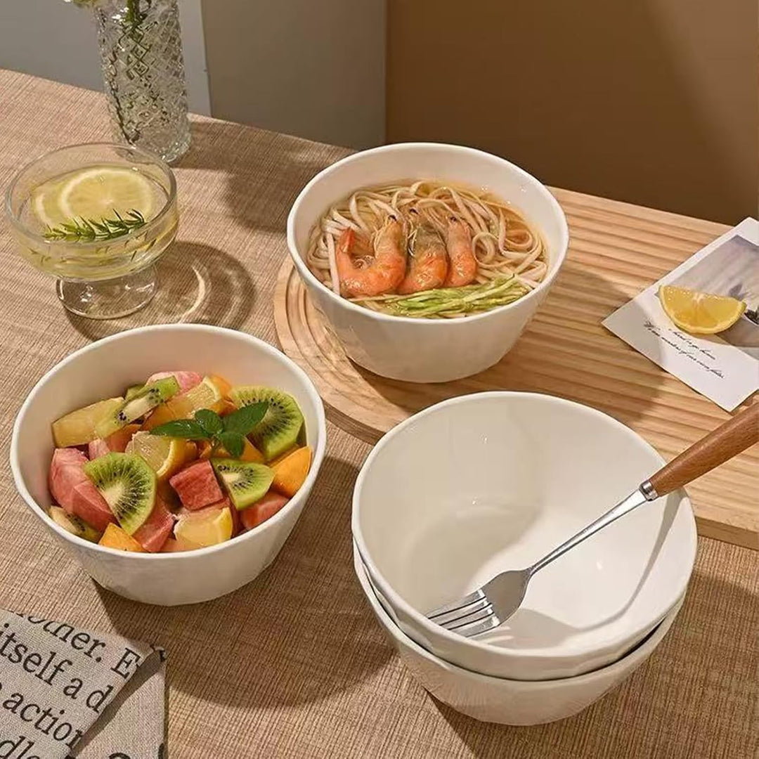 Müslischalen, 4 Stück Müsli Schale Keramik, 700ml Dessertschale, Salatschale für Haferflocken, Suppe