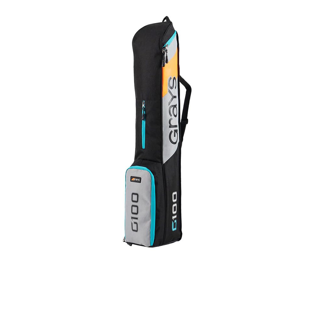 GRAYS Hockey G100 Schlägertasche AW23, Schwarz/Silber/Blau, M