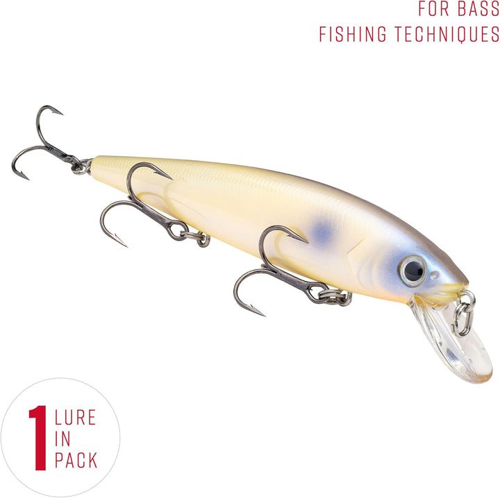 Strike King KVD Jerkbait, Angelköder mit 3 Haken Auster, Auster