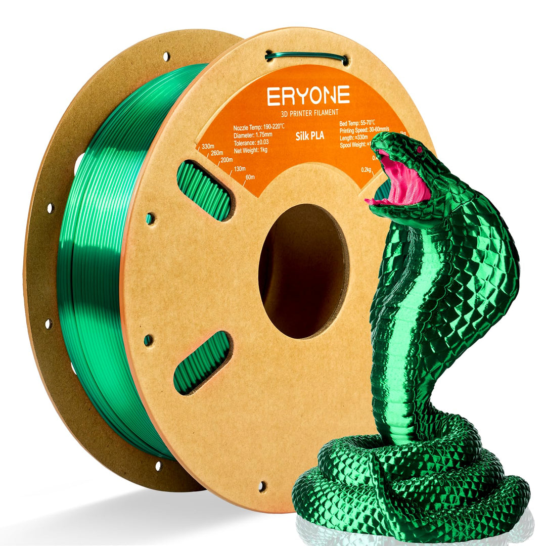 ERYONE Seiden PLA Filament 1.75mm, PLA Seiden Filament für 3D Drucker, 1.75mm +/- 0,03 mm, 1kg /Spul