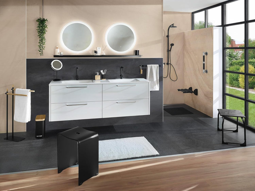 RIDDER Bad-Hocker Pro, höhenverstellbar schwarz, Schwarz