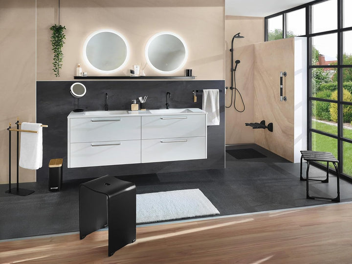 RIDDER Bad-Hocker Pro, höhenverstellbar schwarz, Schwarz