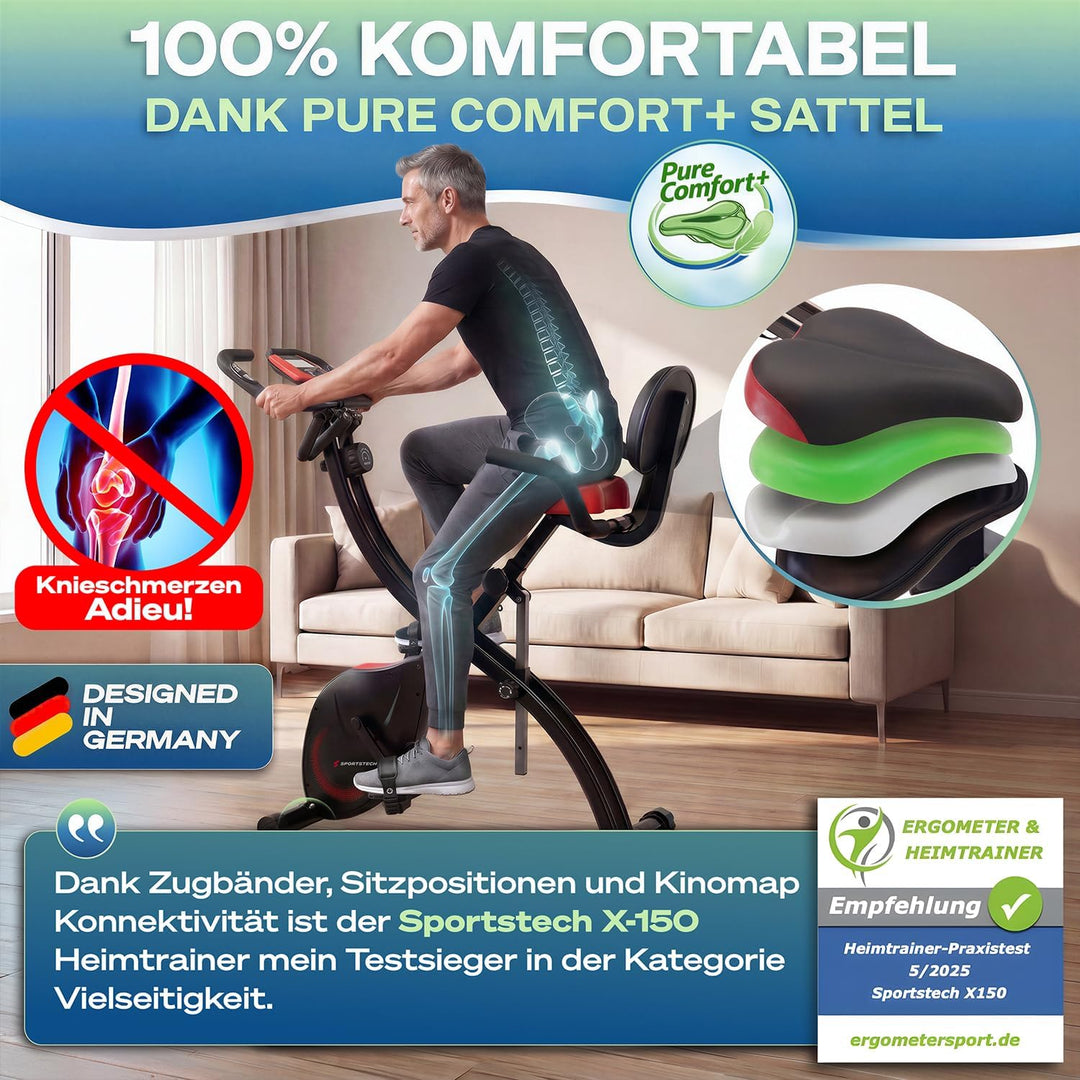 Fitness Fahrrad + Sportstech Live App mit Live- & On Demand-Kursen für Full Body Workout-Erlebnis |