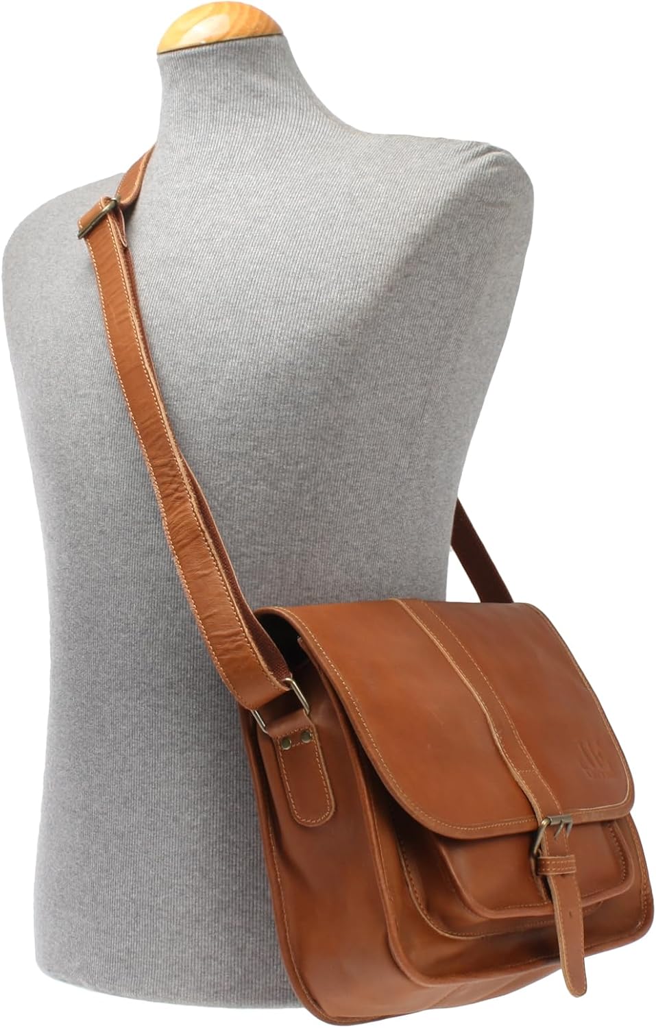 LECONI Umhängetasche Schultertasche für Damen Freizeittasche aus Büffelleder Damentasche Ledertasche