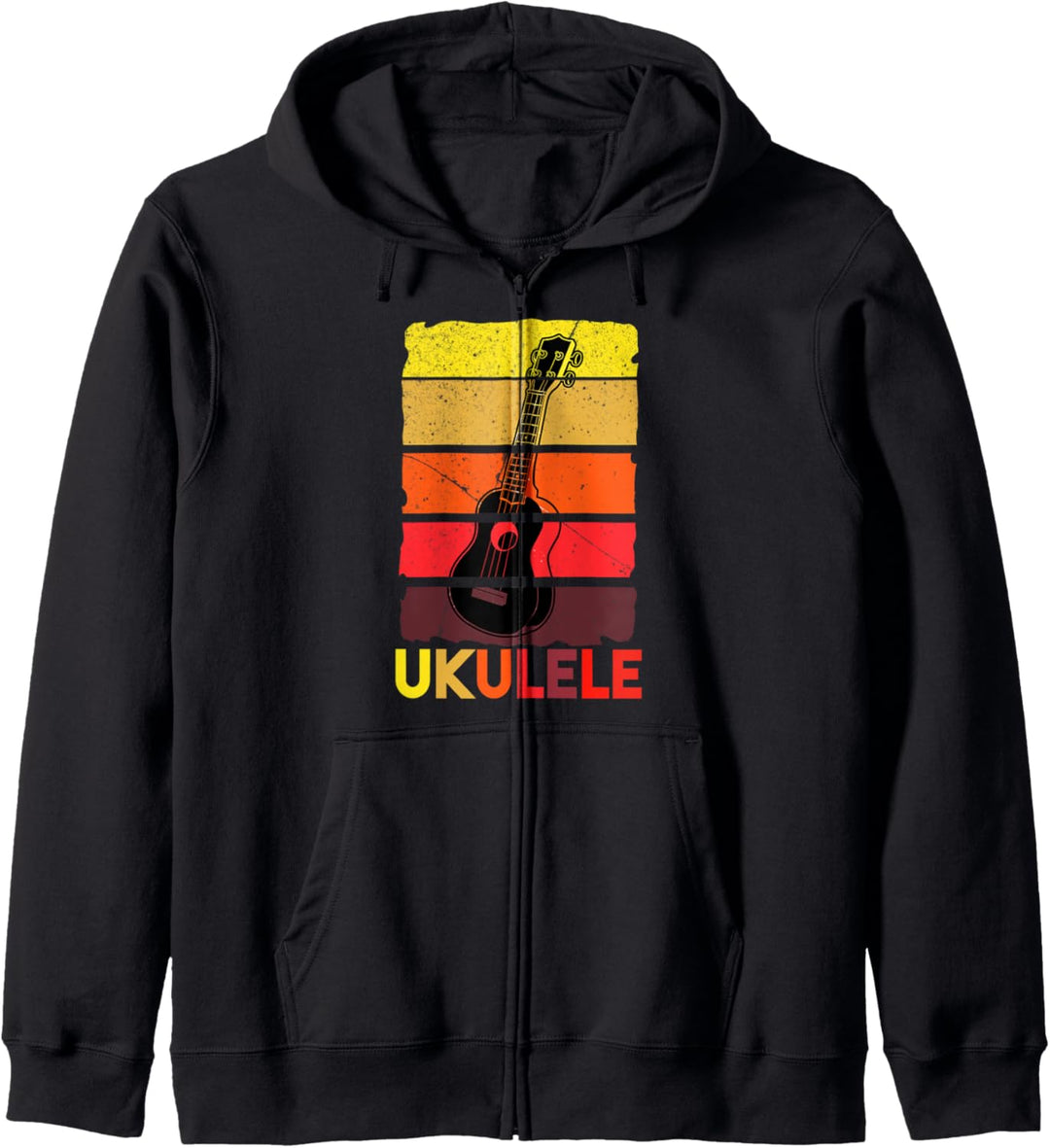 Retro Ukulele Hawaii Tropische Musik Geschenk Hemd Ukulele Kapuzenjacke