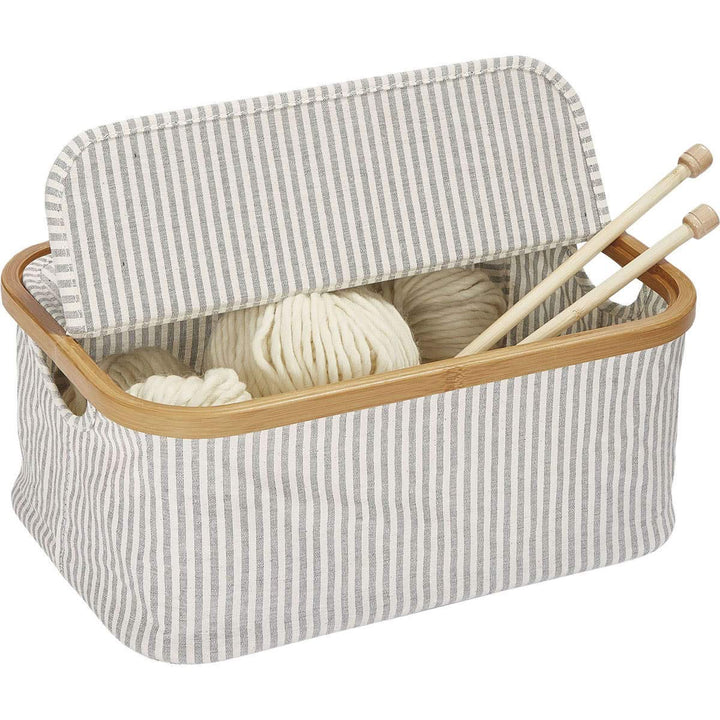 Prym Foldable Sewing Basket, Grey, 38 x 26 x 16 cm