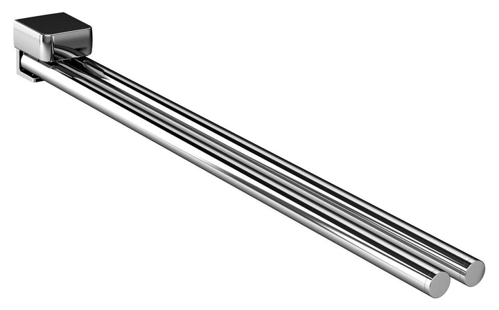 EMCO Trend Handtuchhalter Chrom, Handtuchstange 2-armig, schwenkbar, zur Wandmontage, Länge 450 mm -