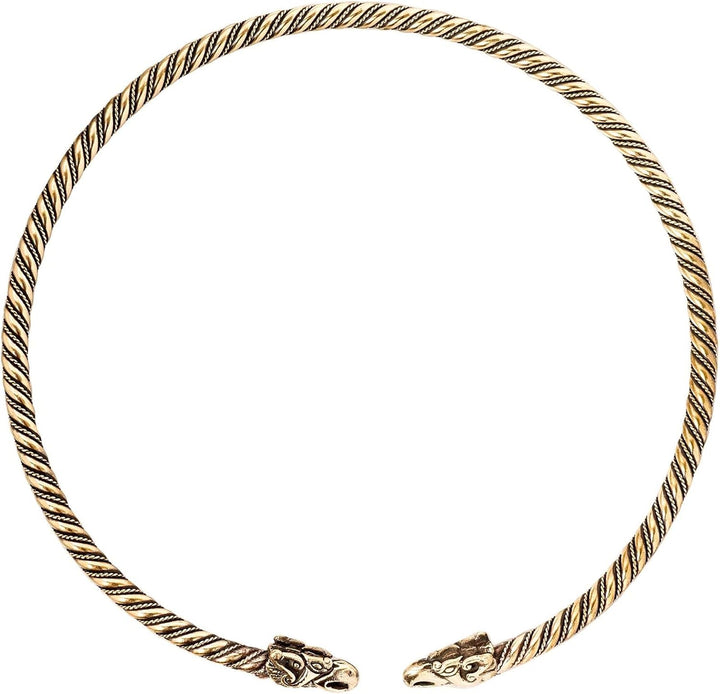 Windalf Vikings Frauen Halsreif HUGIN & MUNIN Ø 13.5 cm Raben Halsschmuck Handarbeit Hochwertige Bro