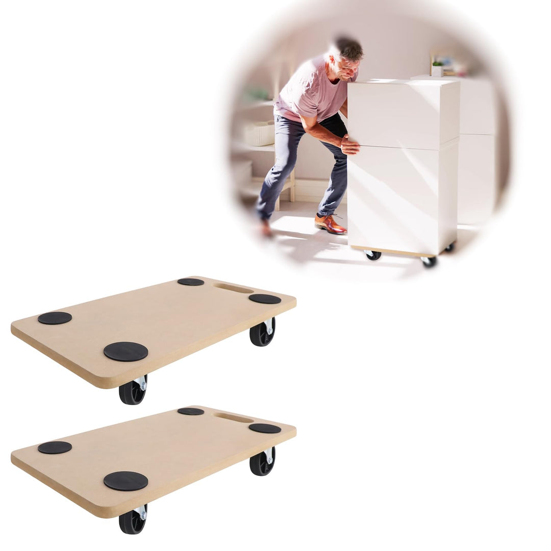 HENGMEI Rollbrett Transportroller 2 Stück, 200 kg Belastbarkeit pro Plattform mit 360° Rolle Kann an