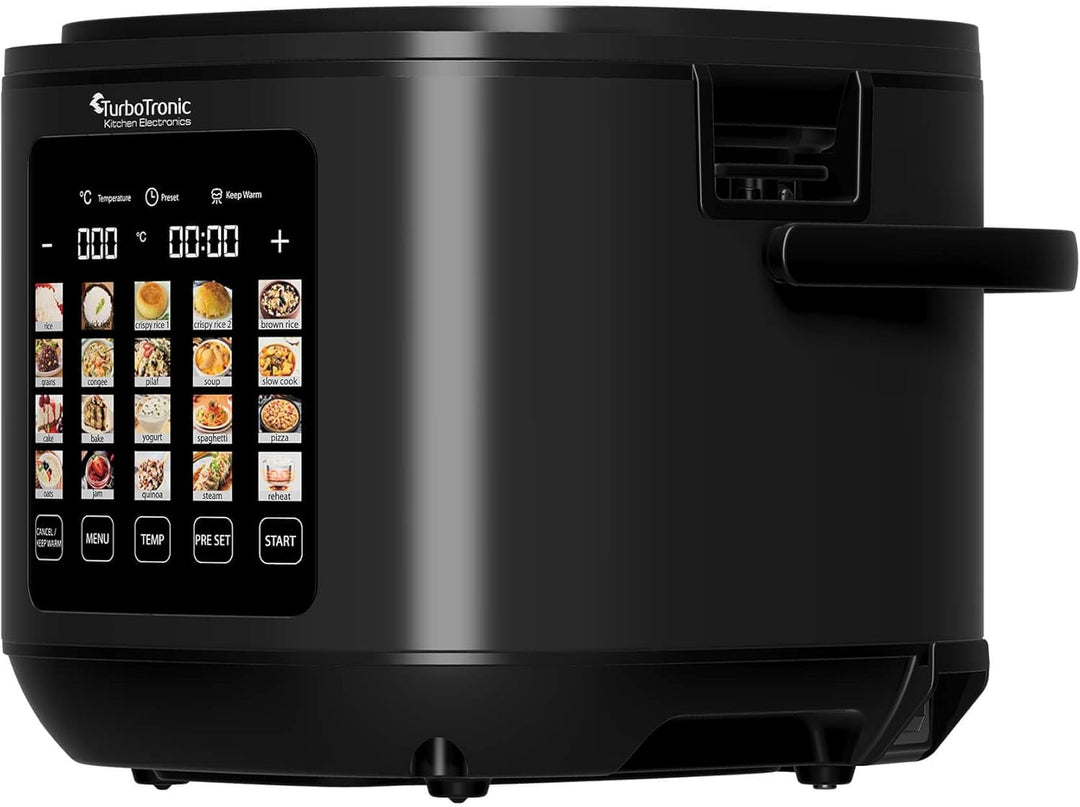 TurboTronic Multikocher 5L Kapazität 20 Programme 860W Elektrischer Schon- und Dampfgarer & Reiskoch