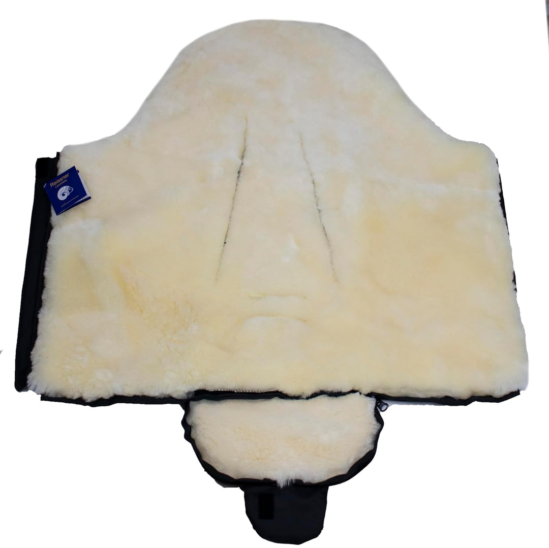 Reissner Lammfelle Merino Lammfell Baby Fusssack ESKIMO Mumienform mit Reissverschluss für Kinderwag